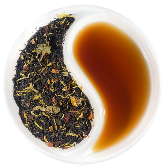 Blood Orange Black Tea - Before and After