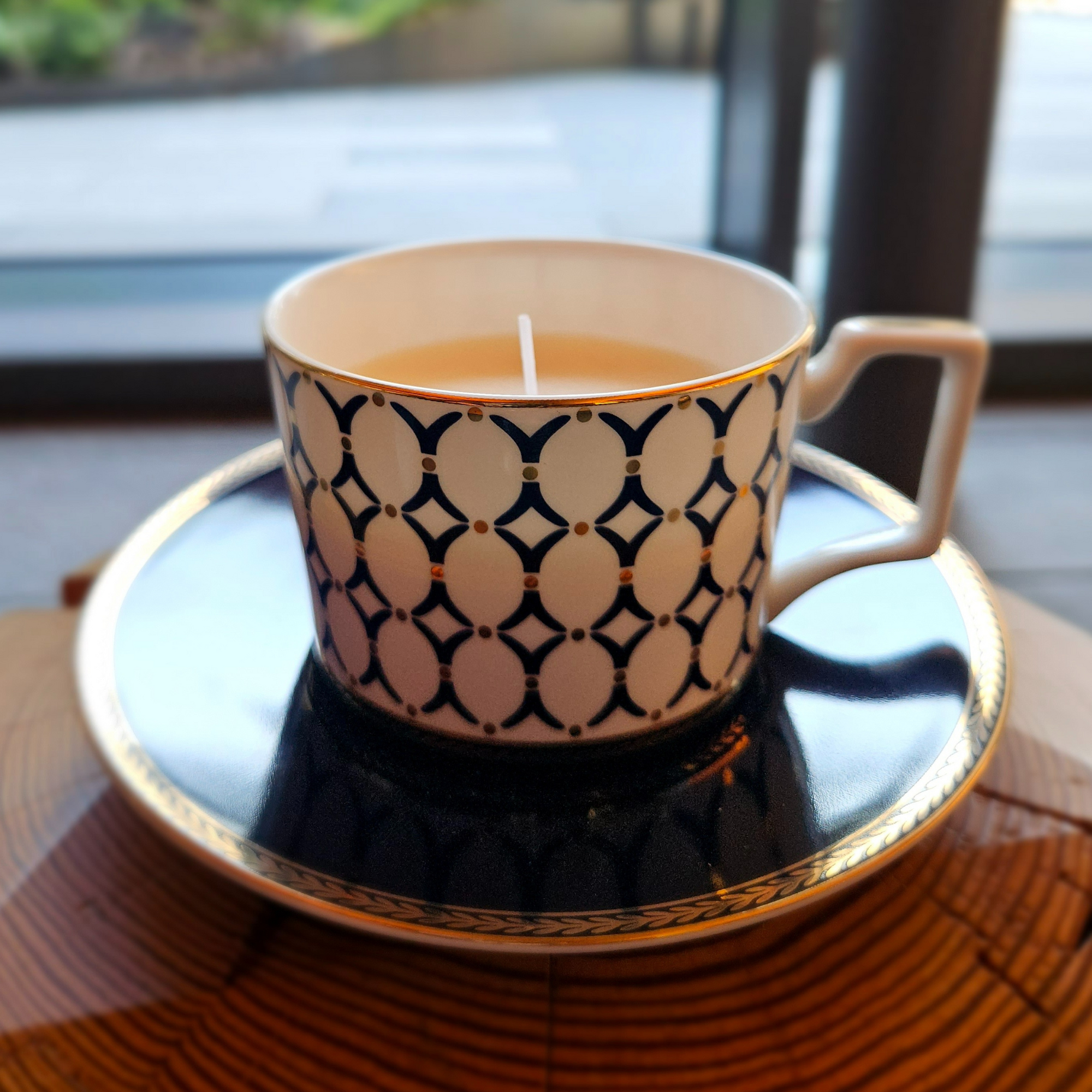 Tea Cup Candle + Saucer