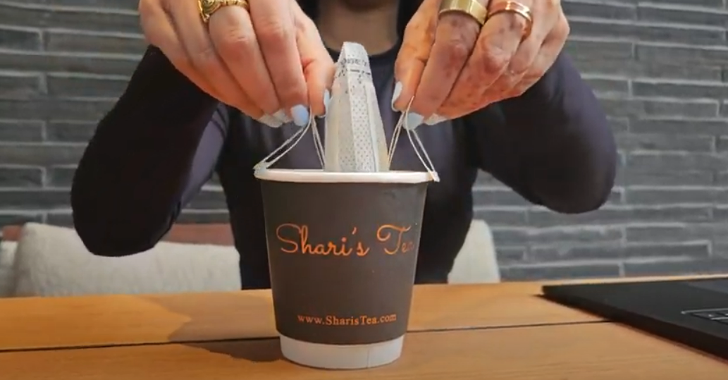 Removing drip tea filter from cup