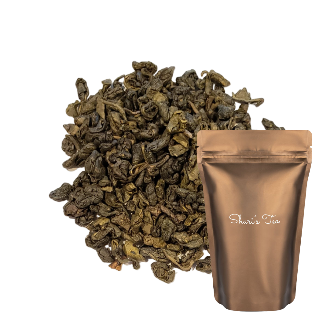 The Benefits of Gun Powder Green Tea with Stand Pouch of Shari's Tea