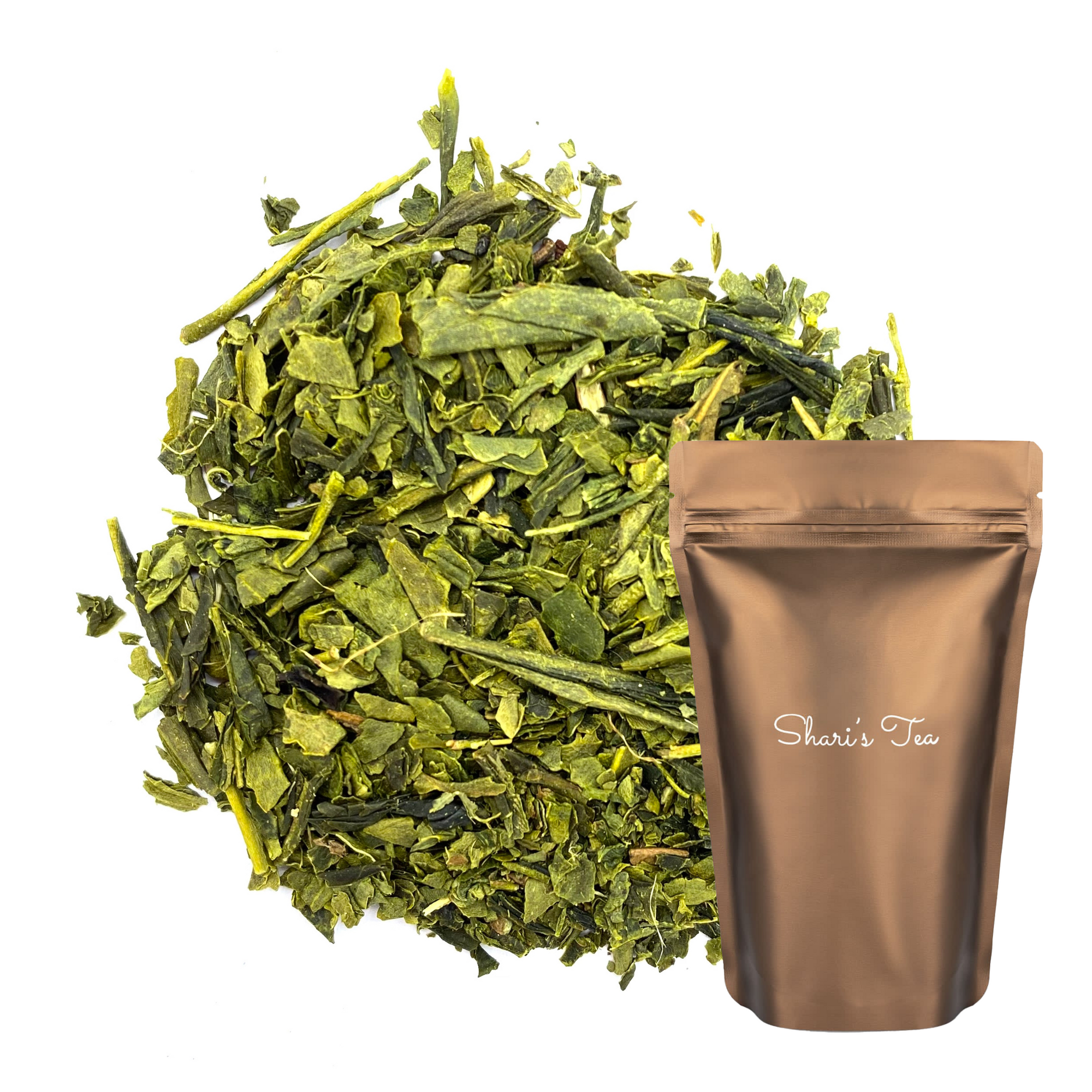 The Benefits of Japanese Sencha Green Tea with Stand Pouch of Shari's Tea